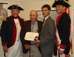 GG Bragg, Frank Moy (25-year Member Award), Chapter President J. Goebel & State President P. Goebel