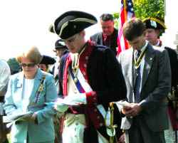 Regent Marion Walter, State President P. Goebel and Chapter President J. Goebel -- Photo by George H. Ballard