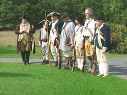 Dave Bernier (left) as Horatio Gates commands his troops -- Photo by Charles Walter, IV