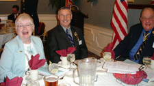 Nancy and 2nd Vice President George Ballard with Past President Bill Glidden - Photo by Joyce Armstrong