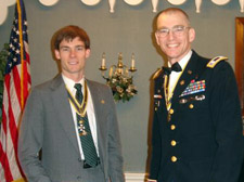 Jonathan and LTC Peter Goebel (Empire State Society President) - Photo by Joyce Armstrong