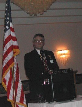 Chapter President Richard Hale Fullam presides over the meeting (photo courtesy of Dianne Fullam)