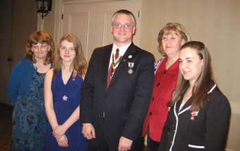 Sue and Kate Szewczyk (Bemis Heights Society), Rich Fullam, Sandy and Lexi Zerrillo (Schuyler Society) - Photo: Duane Booth