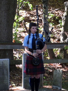 Bagpiper Allison Crowley-Duncan playing Amazing Grace
