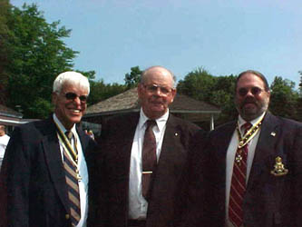 Chapter President Booth, New Member Ed Skellie and Past Chapter President Rick Saunders