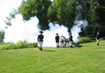 SNHP Park staff and volunteers fire the cannon for us. Thank for coming to work on America's birthday!