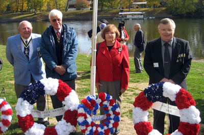 After The Wreath Laying (L-r) Joseph, Duane, Corinne Scirocco, Regent Saratoga Chapter, NSDAR and Thomas - Photo: Duane Booth