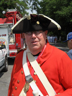 Walloomsac Battle Chapter Vice President Paul Loding.  Paul re-enacts with the His Majesty's 53rd Regiment of Foot as their commander.