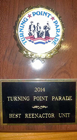2014 award rec'd at the 2015 Turning point parade