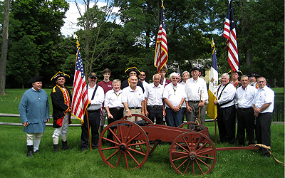 All of the SAR participants in front of the Schuyler House after the parade.