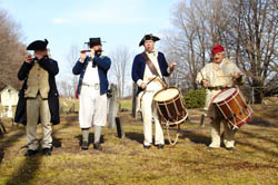 Musicians from 13th Albany County Militia great us with period music - Photo by Duane Booth