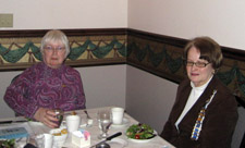 Nancy Ballard with DAR Regent Marion Walter - Photo by Duane Booth