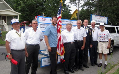 (l-r) Dan Mead, Pat Festa, Tivo Africa, Tom Dunne, R. Harry Booth, Tim Mabee, Duane Booth, John Sheaff - Photo courtesy of Tim Mabee