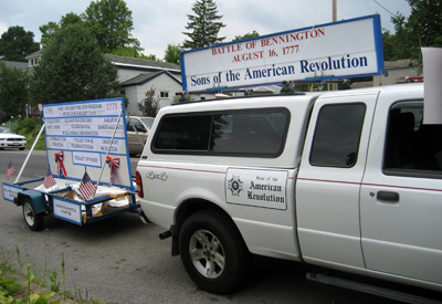 The float was designed and provided by John Sheaff.  Duane Booth and Tom Dunne aided in its construction - Photo courtesy of Duane Booth