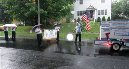 Just before 'step-off' it started to rain heavily and it lasted a while - Photo courtesy of Tim Mabee.