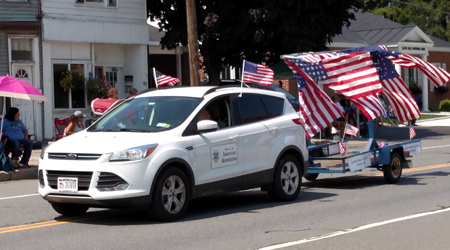 Wallomsac Battle Chapter President John Sheaf both provided and drove a float