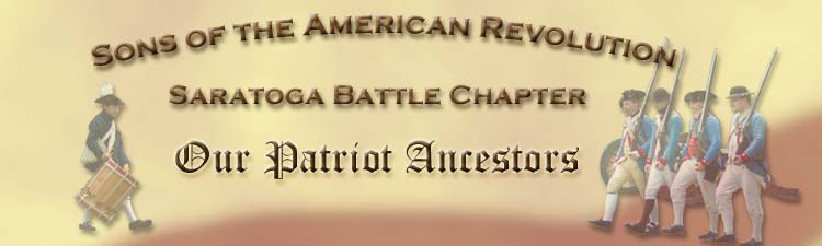 Saratoga Battle Chapter - Our Patriot Ancestors Banner